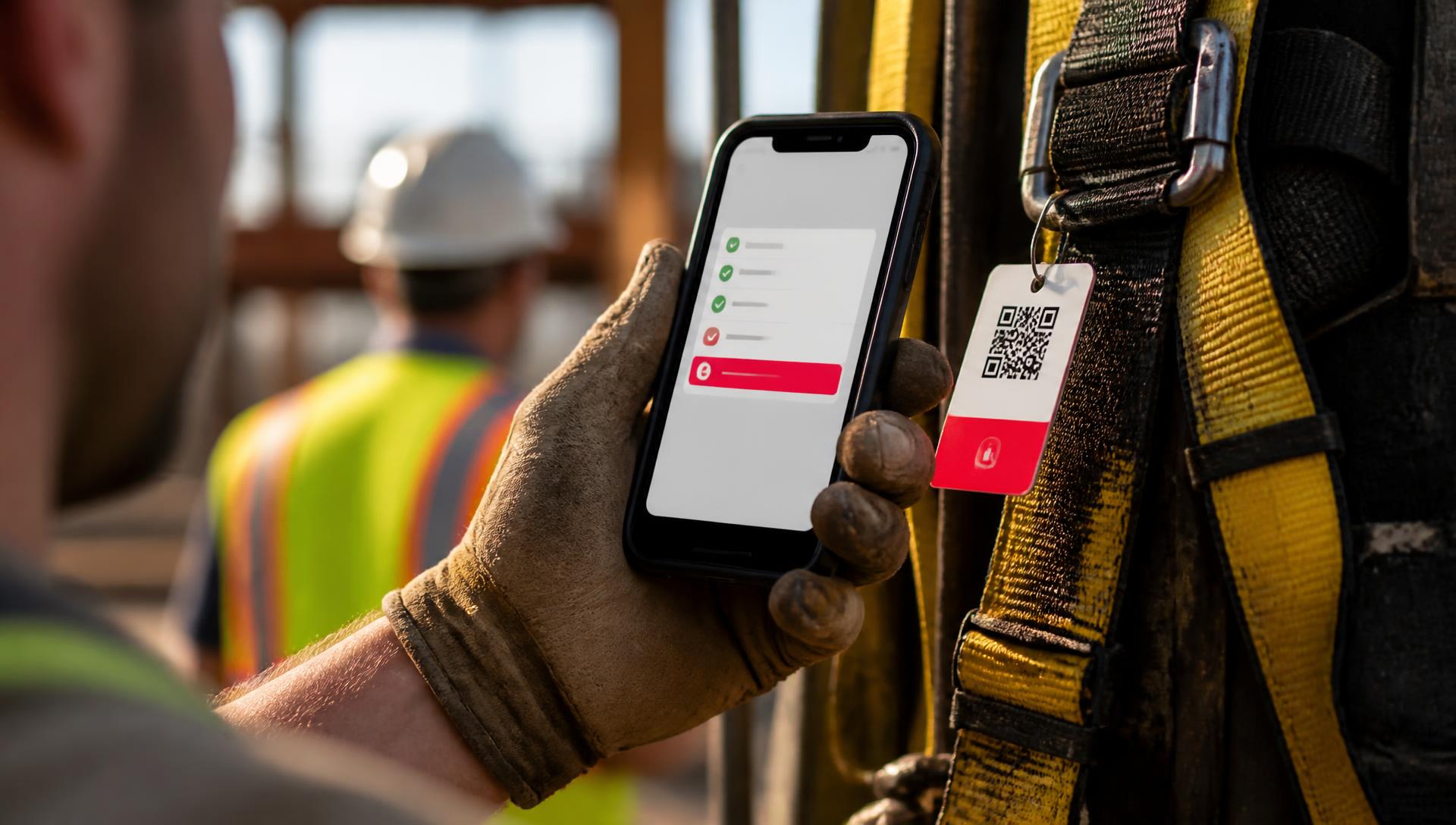 DropShield safety software in use on a jobsite